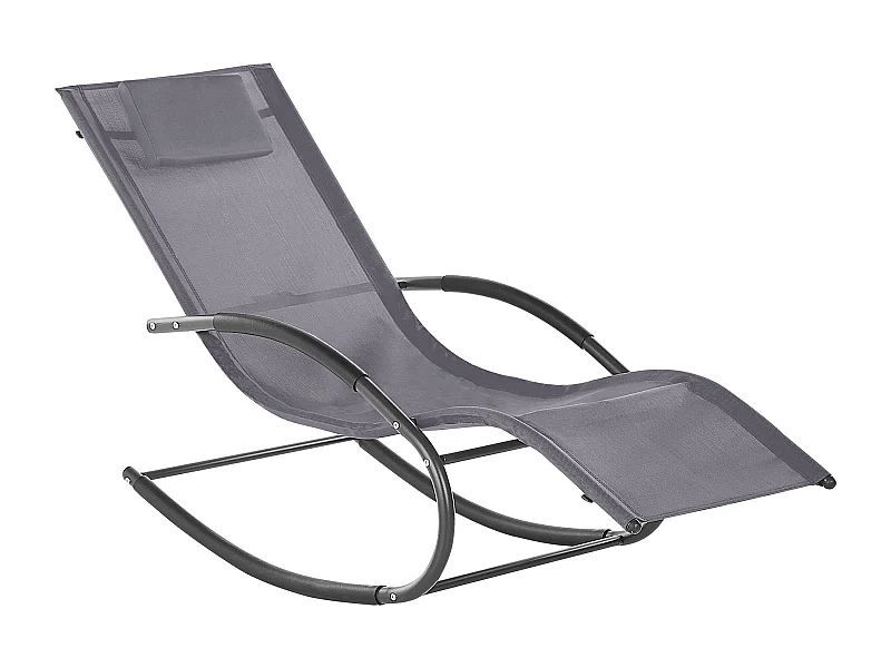 Leżak ogrodowy bujany CARANO II Metal Szary