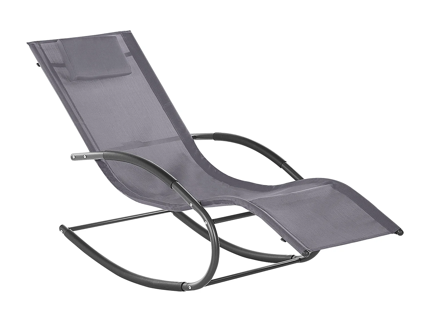 Gartenliege Schaukelliege Liegestuhl Sonnenliege Polyester Grau Carano II