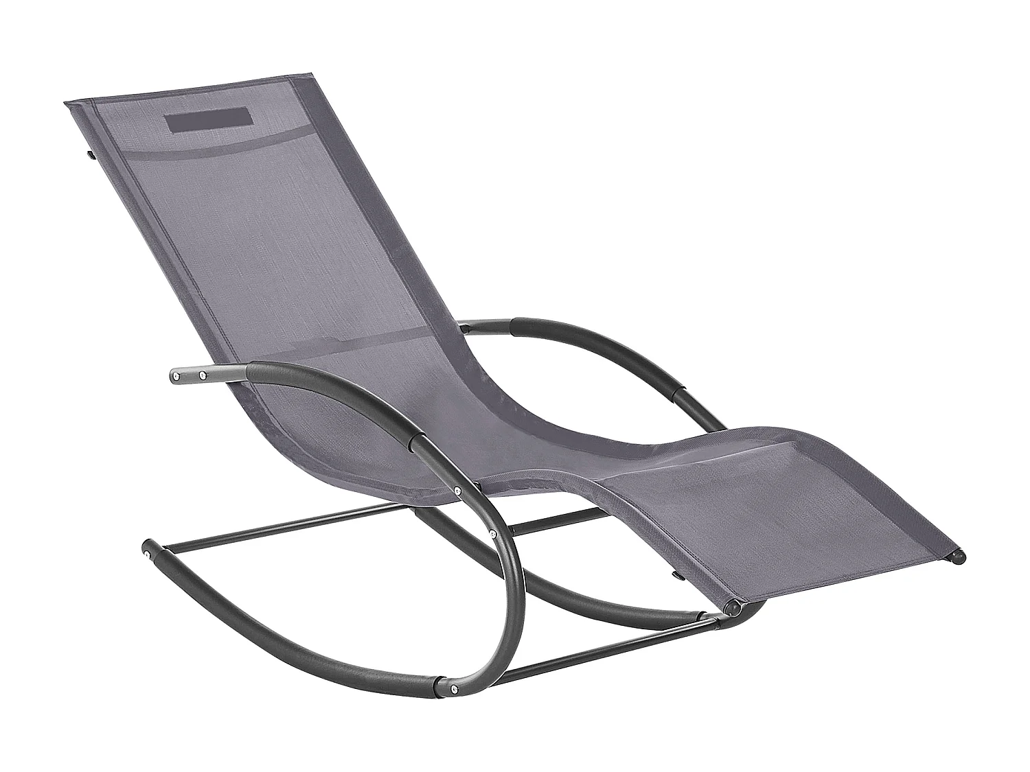 Gartenliege Schaukelliege Liegestuhl Sonnenliege Polyester Grau Carano II