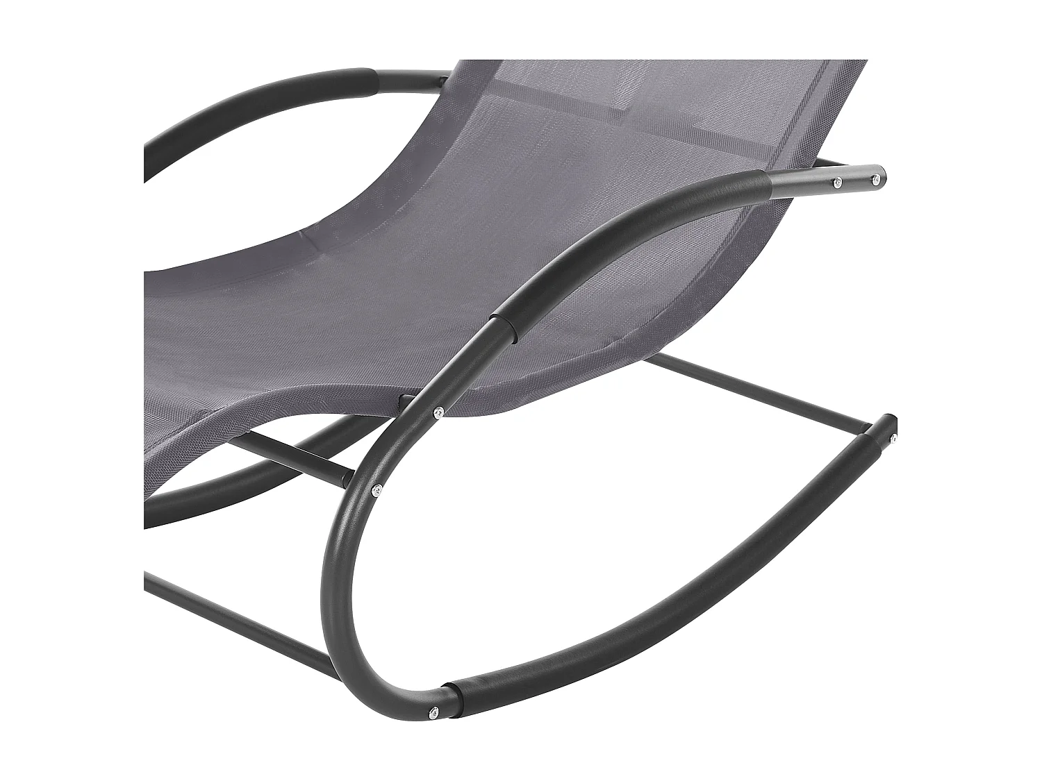 Leżak ogrodowy bujany CARANO II Metal Szary