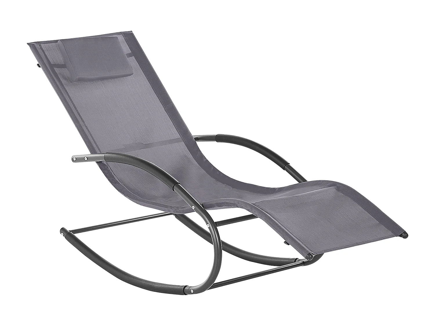 Espreguiçadeira de baloiço CARANO II Metal Cinzento