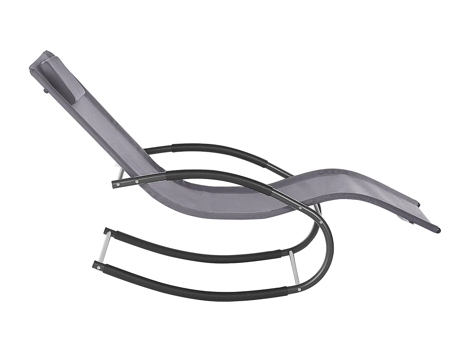 Espreguiçadeira de baloiço CARANO II Metal Cinzento