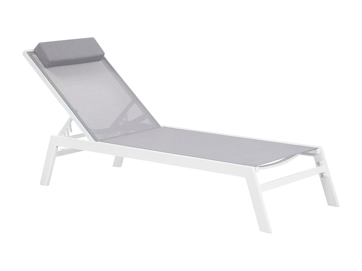 Gartenliege Liegestuhl Sonnenliege Relaxliege Grau Aluminium Polyester Catania