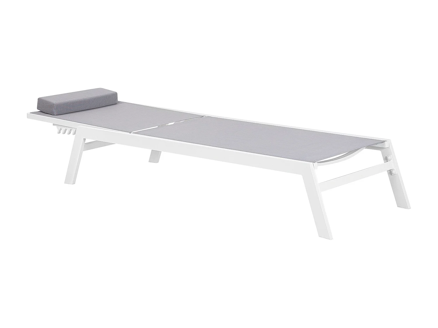 Gartenliege Liegestuhl Sonnenliege Relaxliege Grau Aluminium Polyester Catania