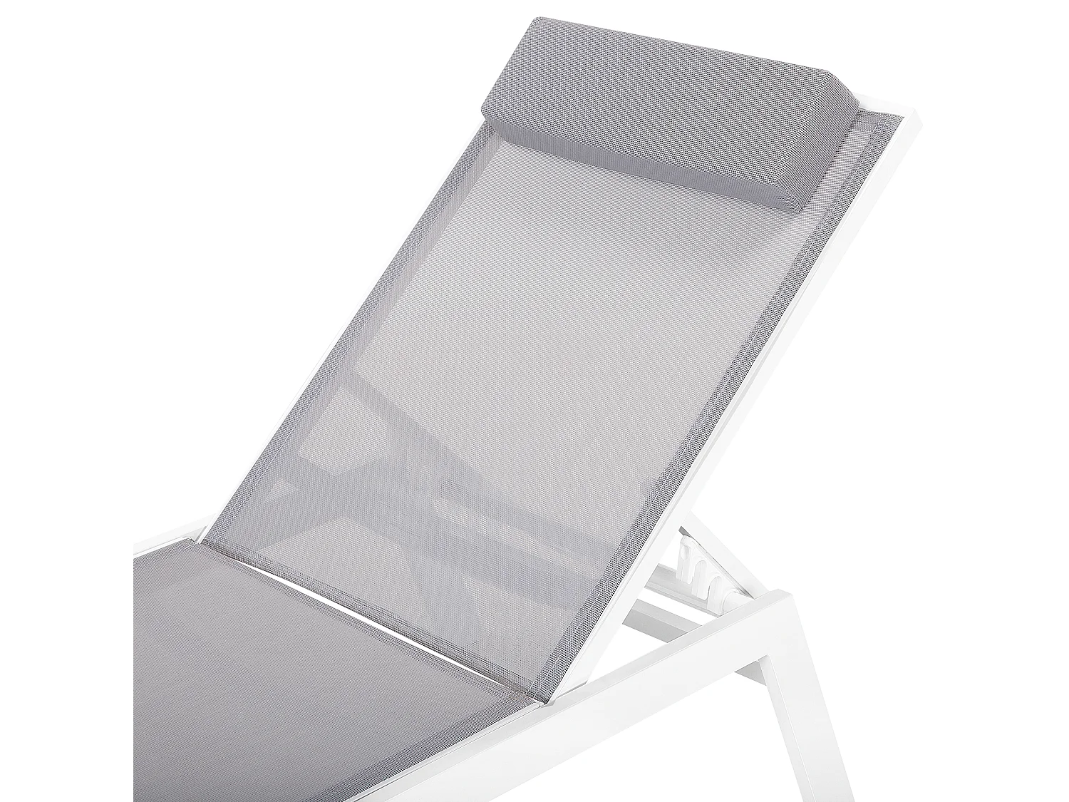 Leżak ogrodowy CATANIA Rozkładany Metal Szary