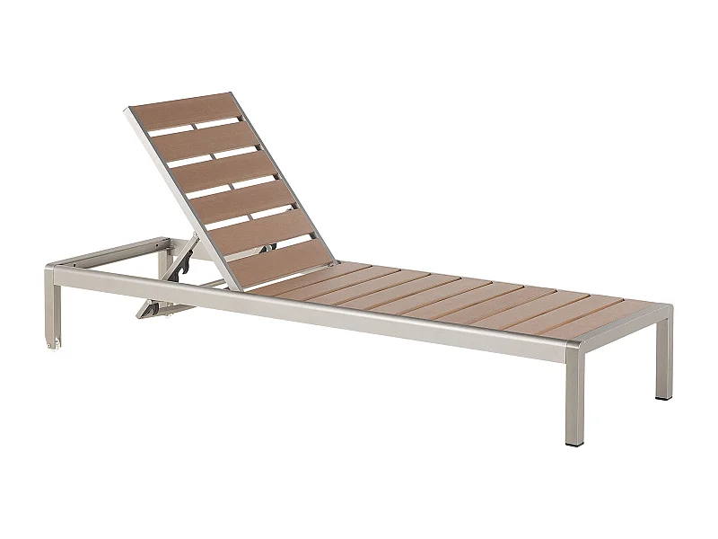 Leżak ogrodowy NARDO Rozkładany Metal Brązowy