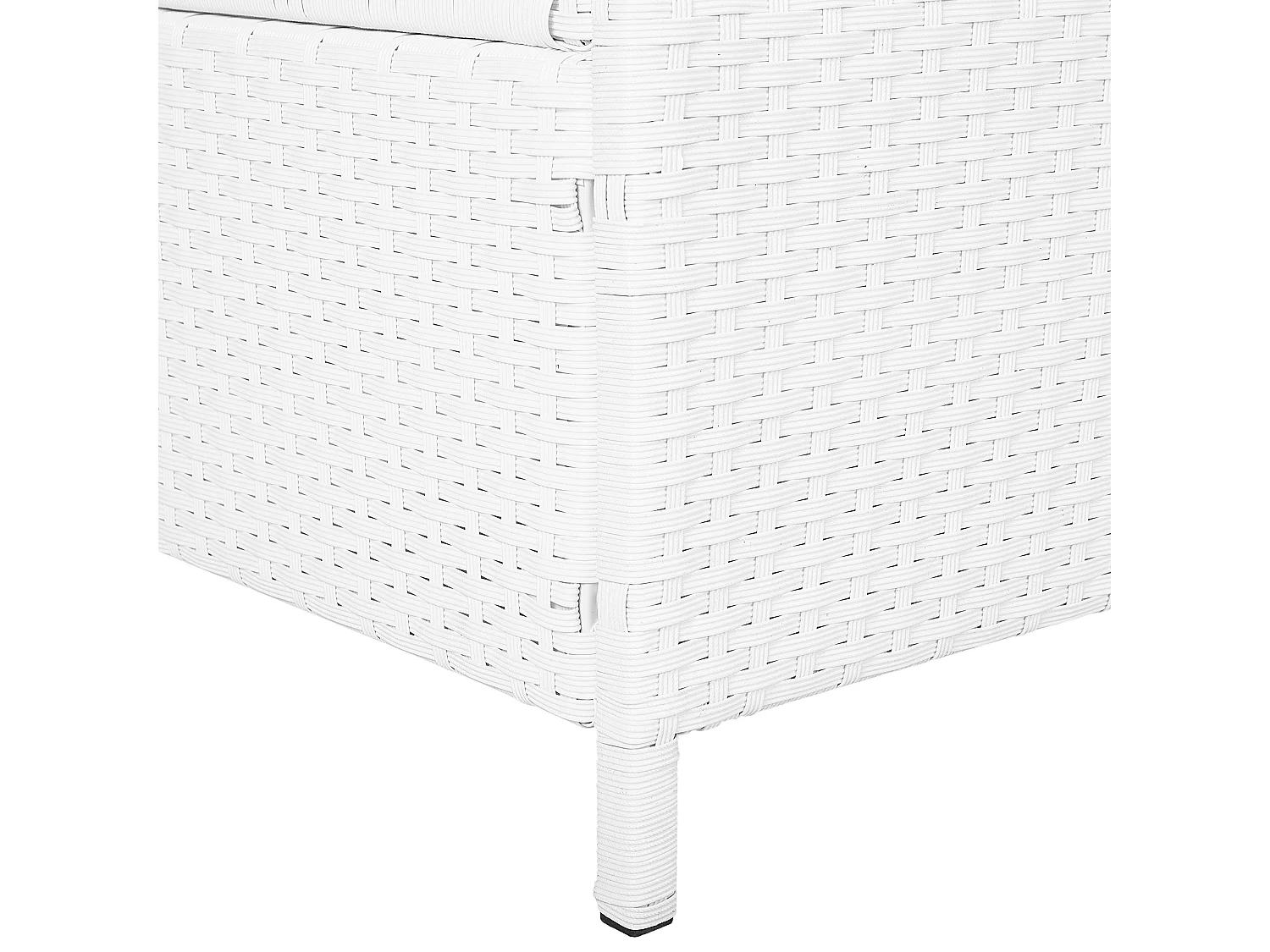 Rattanliege Gartenliege Loungeliege Relaxliege Terrassenliege Weiß Turin II