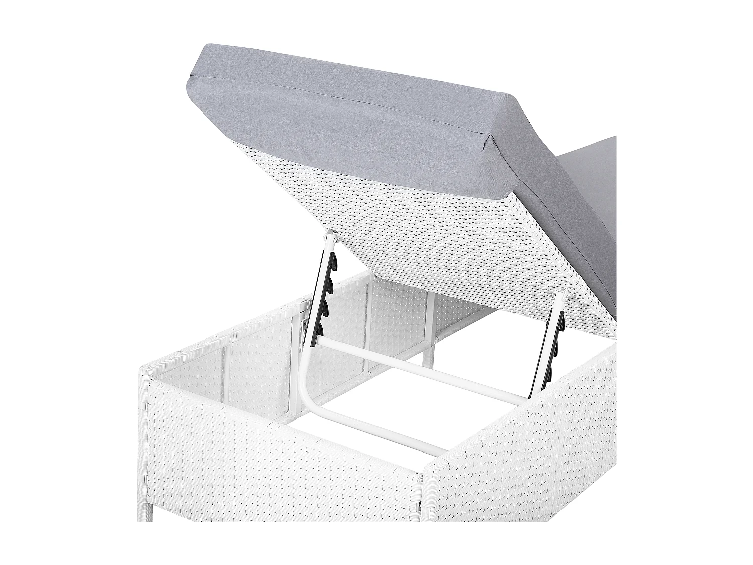 Ligstoel met kussen TURIN Wit