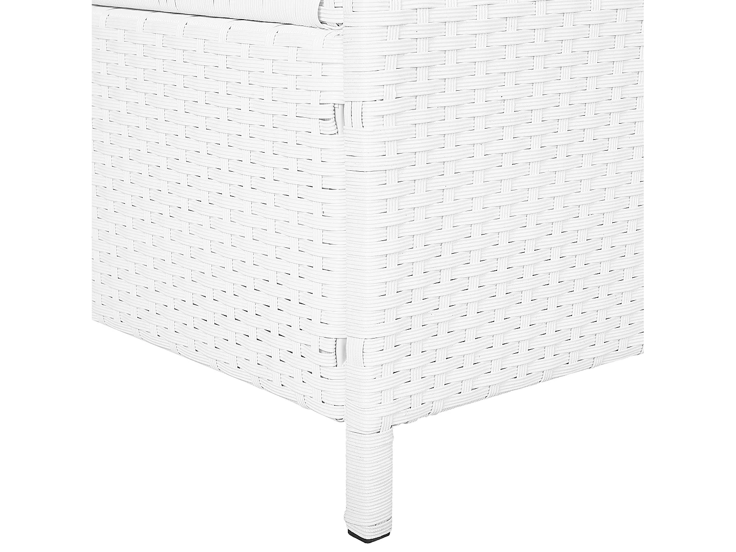 Leżak ogrodowy z poduszką TURIN Rozkładany Technorattan Biały