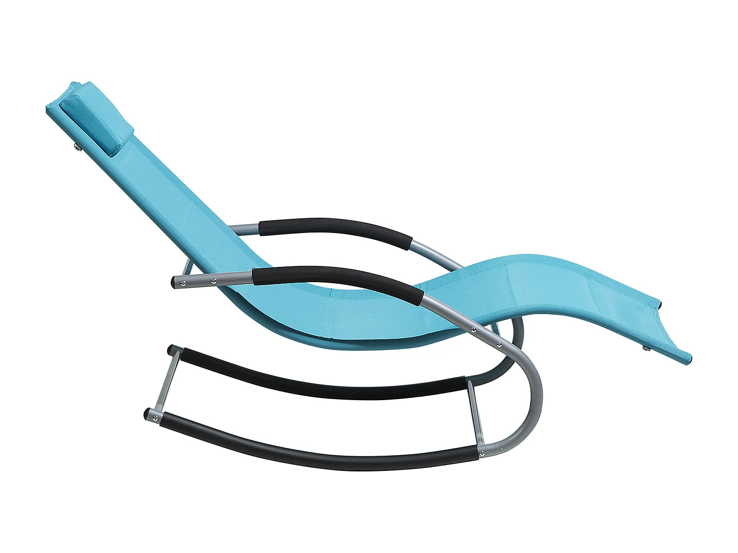 Gartenliege Schaukelliege Liegestuhl Sonnenliege Polyester blau türkis Carano