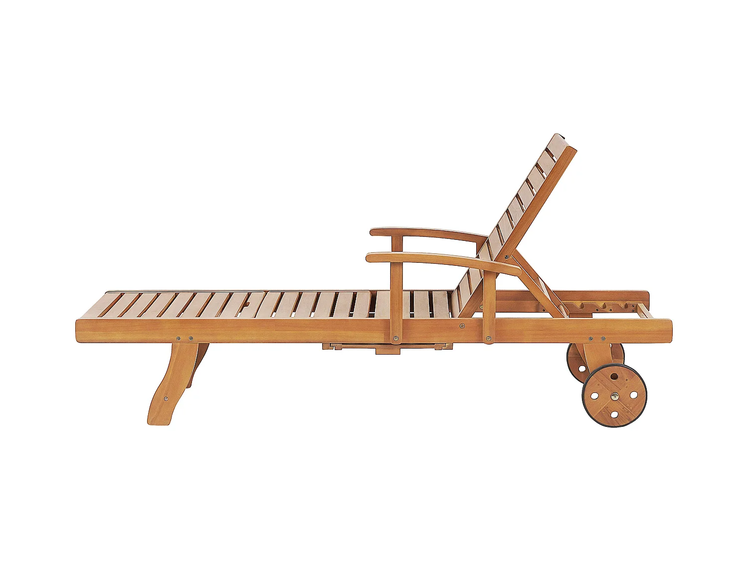 Leżak ogrodowy JAVA Rozkładany Drewno akacjowe Jasnobrązowy