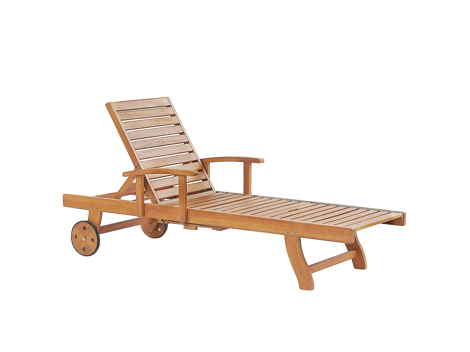 Tuinligstoel Hout Lichte houtkleur JAVA