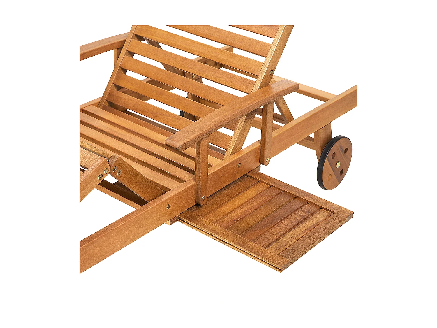 Tuinligstoel Hout Lichte houtkleur JAVA