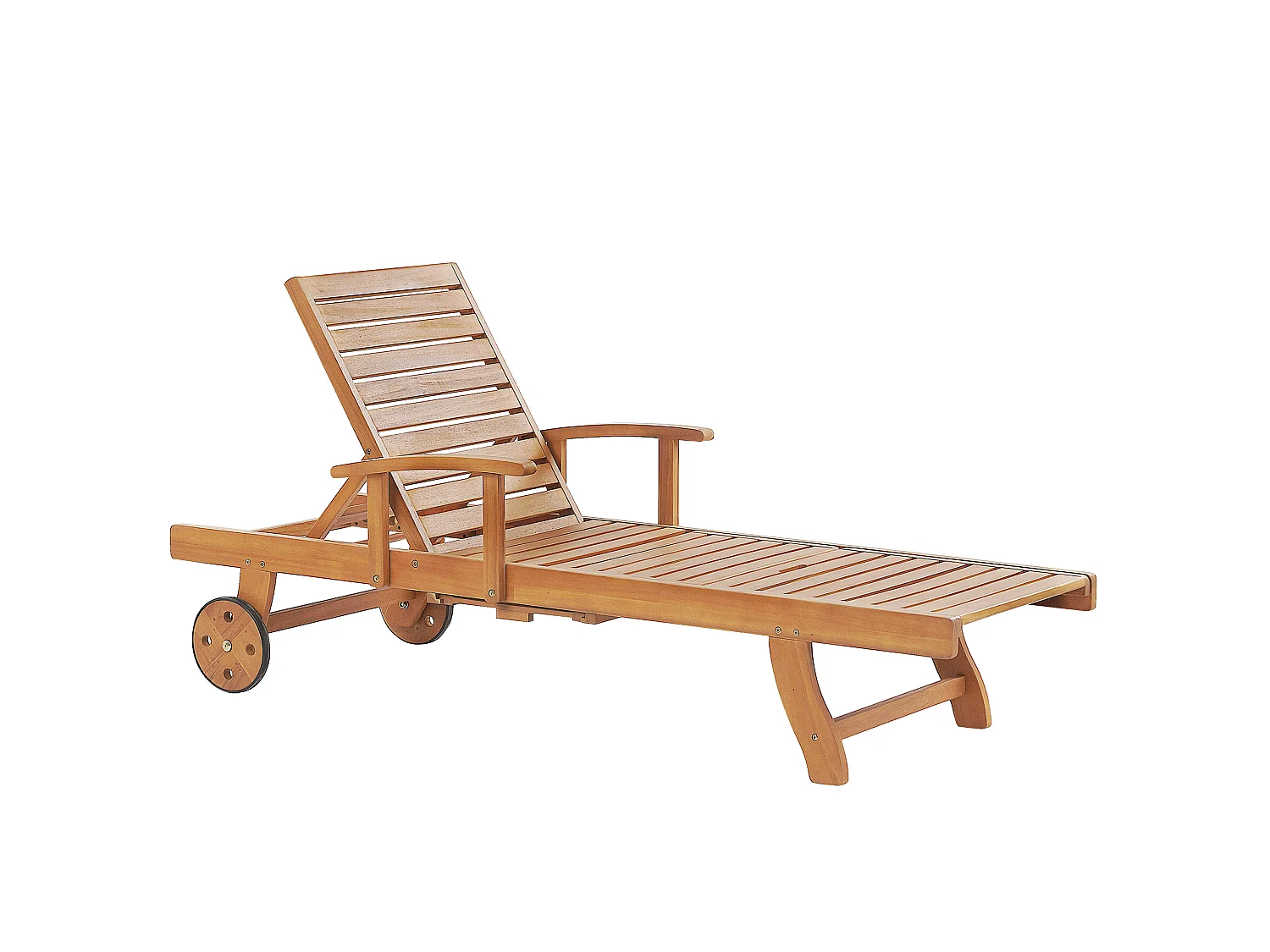 Tuinligstoel Hout Lichte houtkleur JAVA