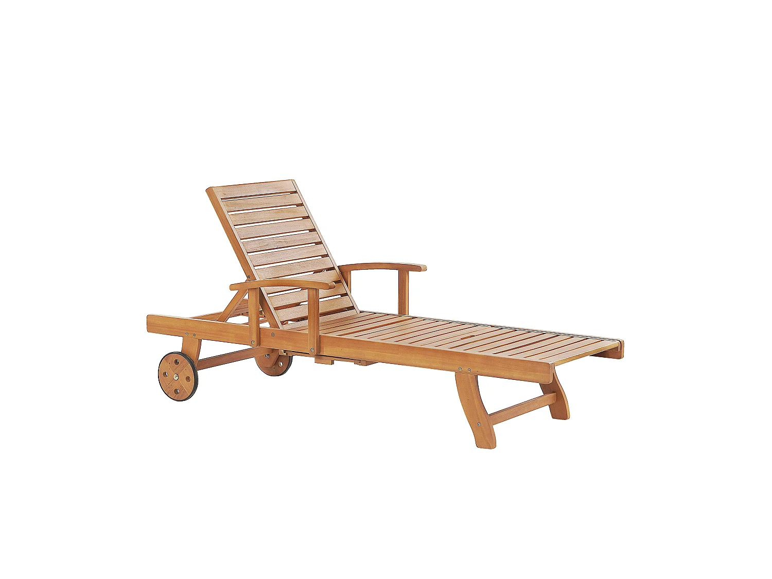 Tuinligstoel Hout Lichte houtkleur JAVA