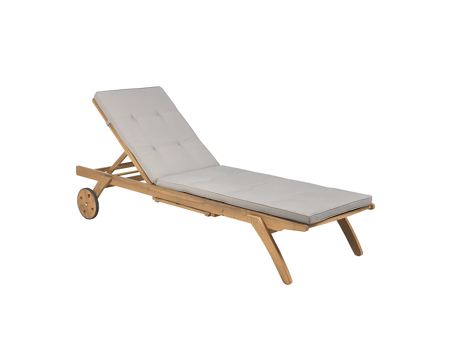 Ligstoel acaciahout taupe CESANA