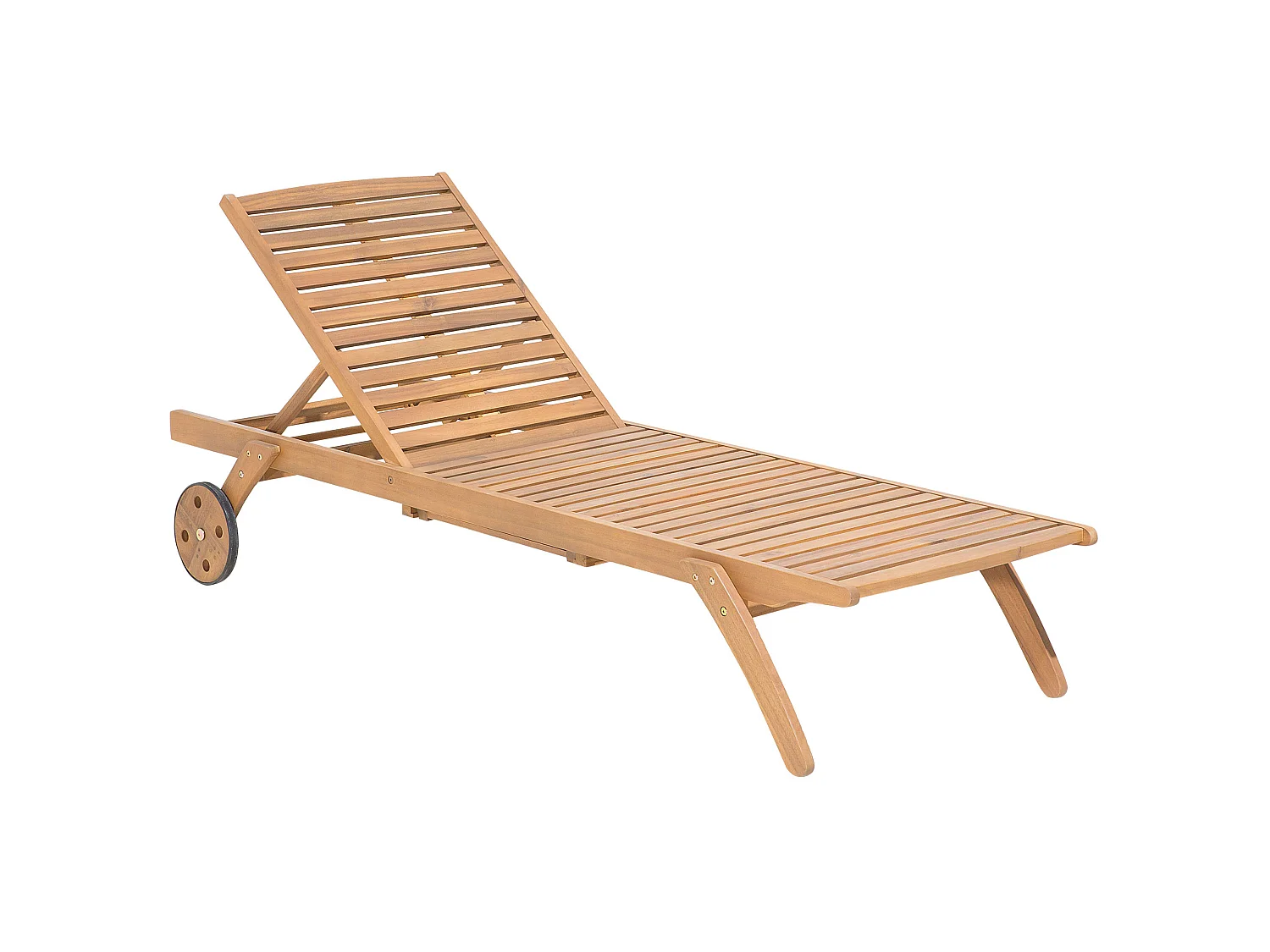 Ligstoel acaciahout taupe CESANA