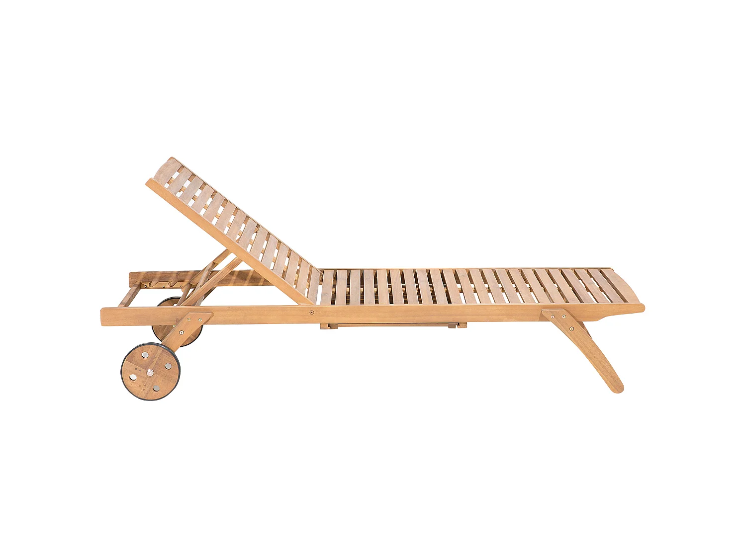 Ligstoel acaciahout taupe CESANA