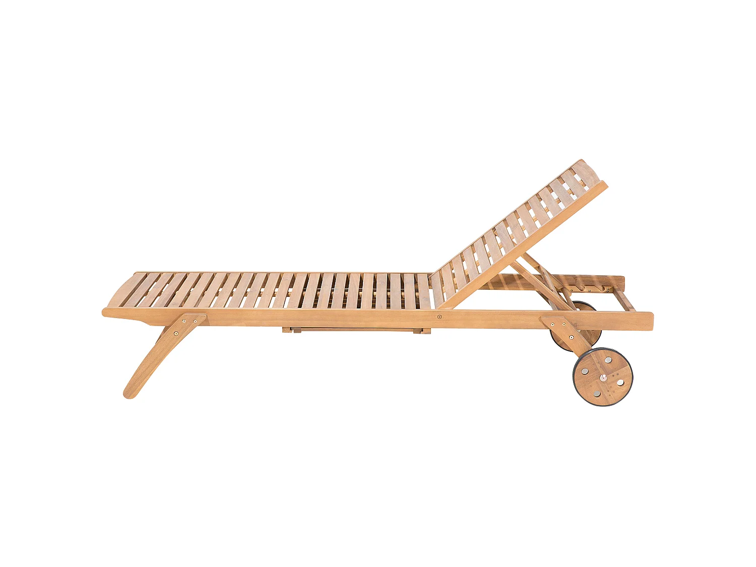 Ligstoel acaciahout taupe CESANA