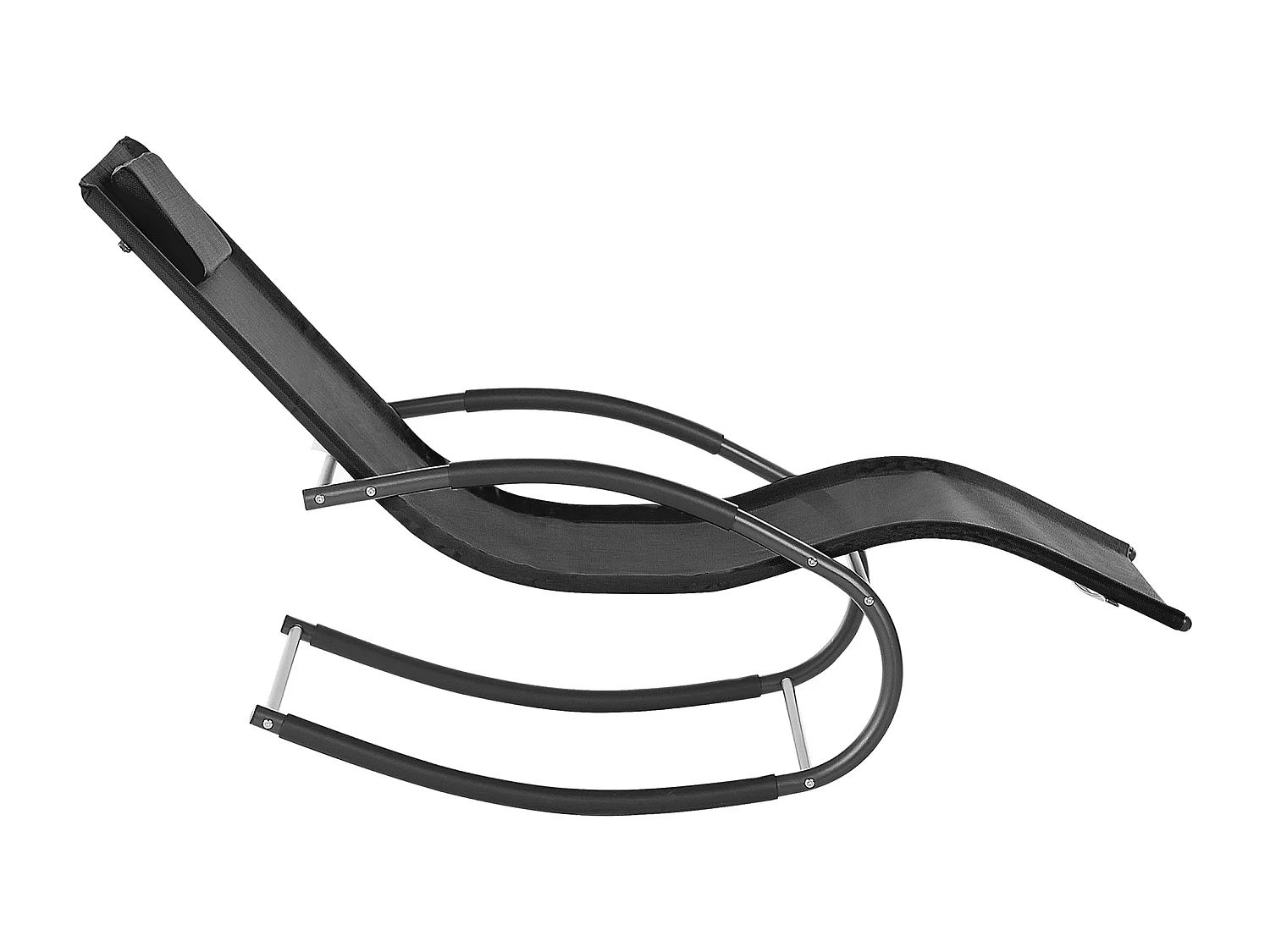 Espreguiçadeira de baloiço CARANO II Metal Preto