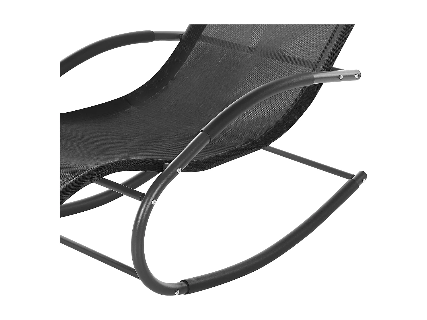 Espreguiçadeira de baloiço CARANO II Metal Preto