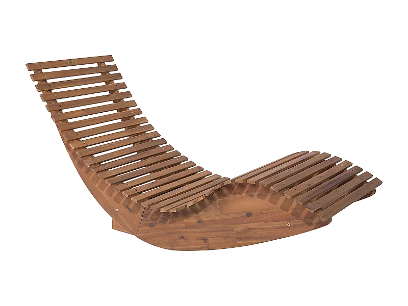 Lettino Prendisole BRESCIA Legno d'acacia Marrone