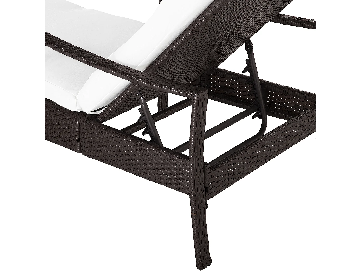 Espreguiçadeira com almofada VASTO Castanho