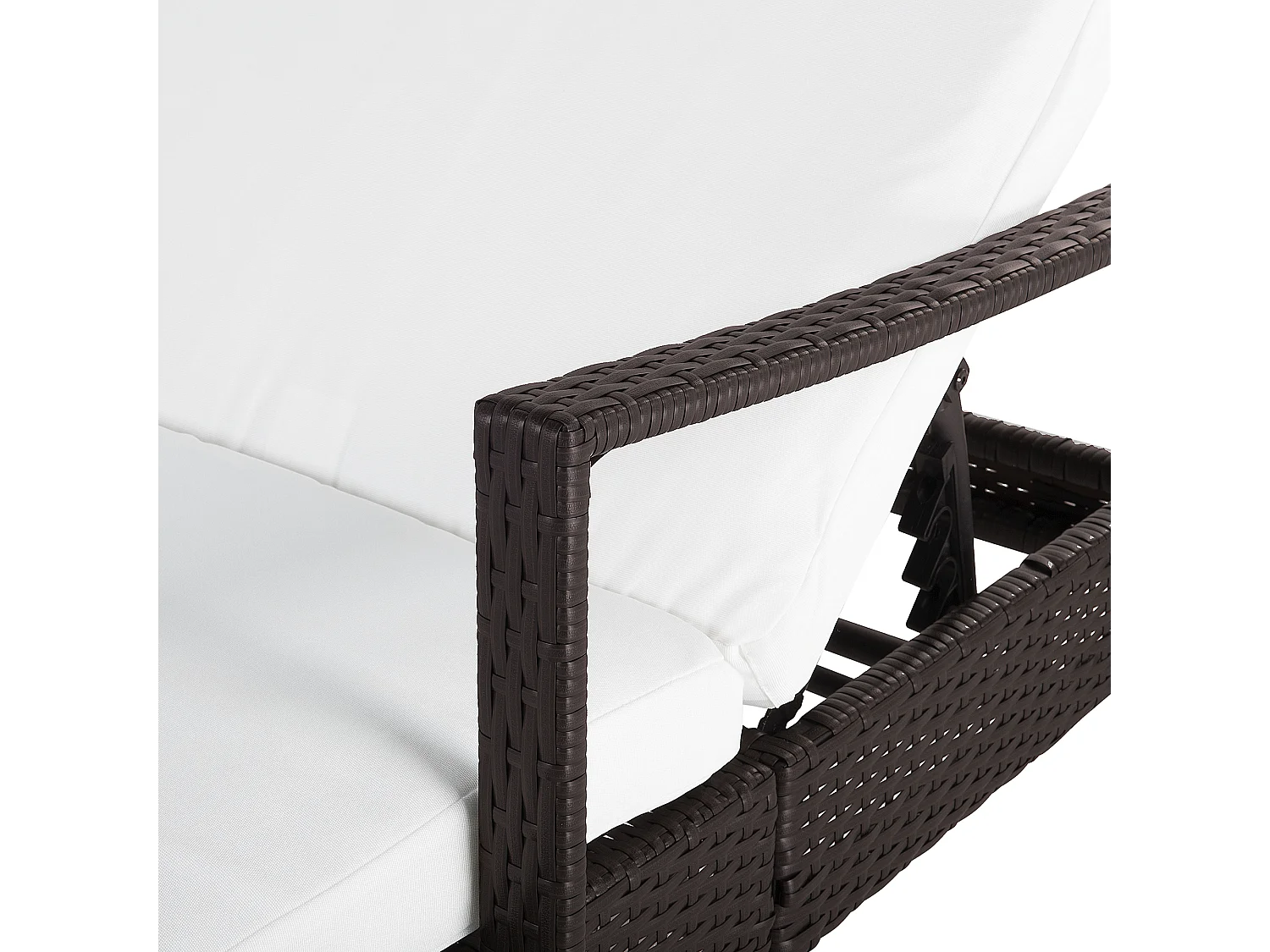 Espreguiçadeira com almofada VASTO Castanho