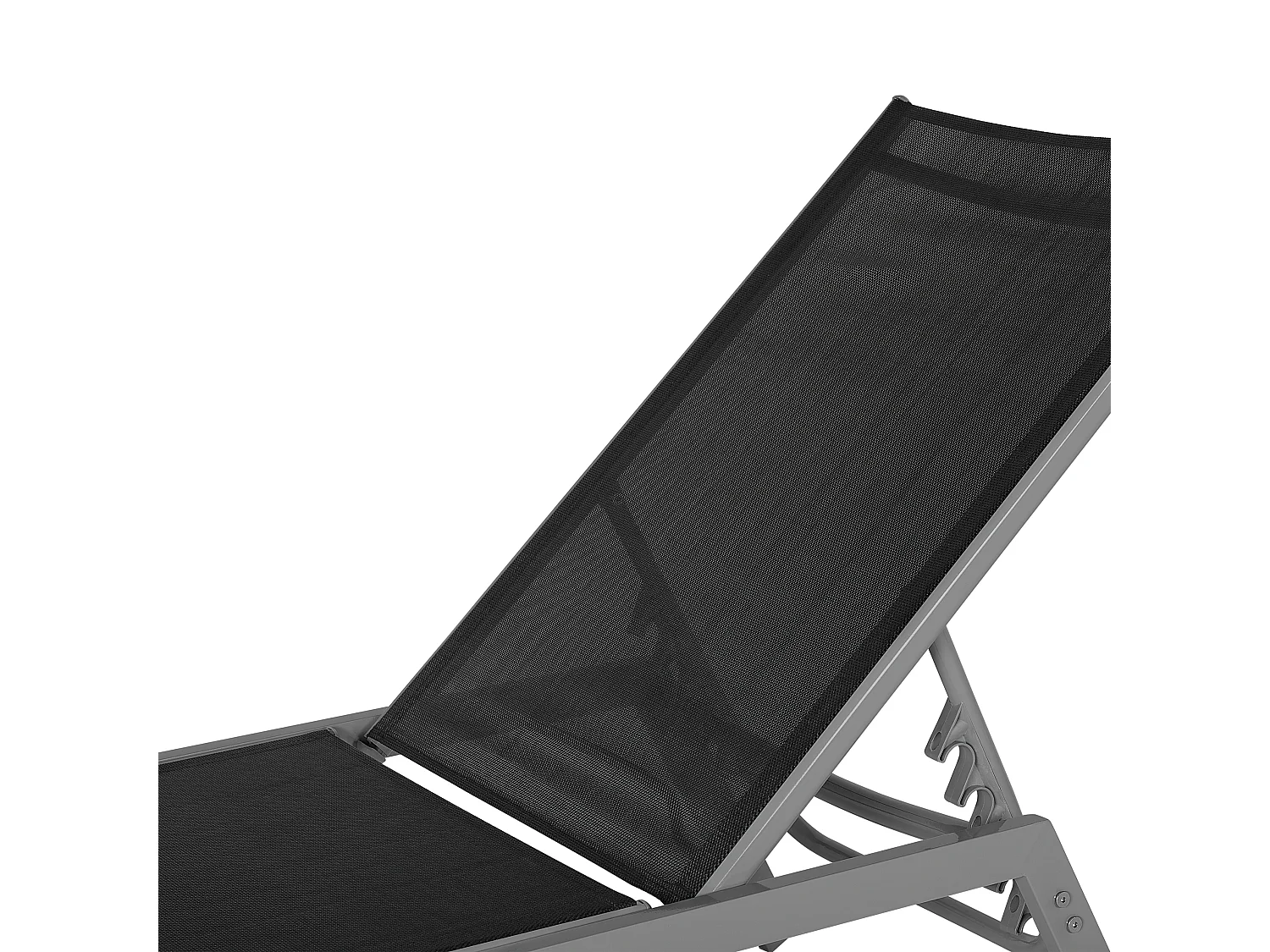 Sun Lounger NOLI Reclining Metal Black