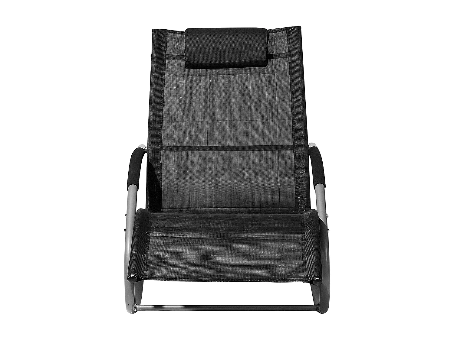 Moderner Gartenstuhl Schaukelfunktion Polyester schwarz Carano