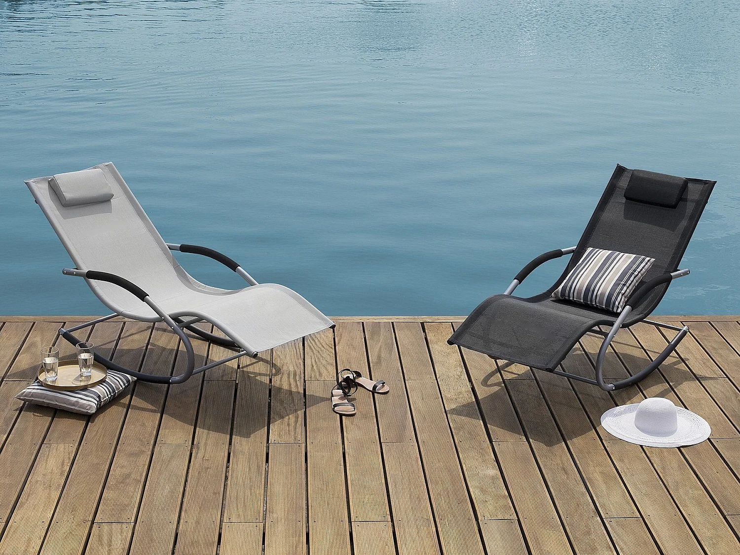 Transat à bascule CARANO Métal Noir