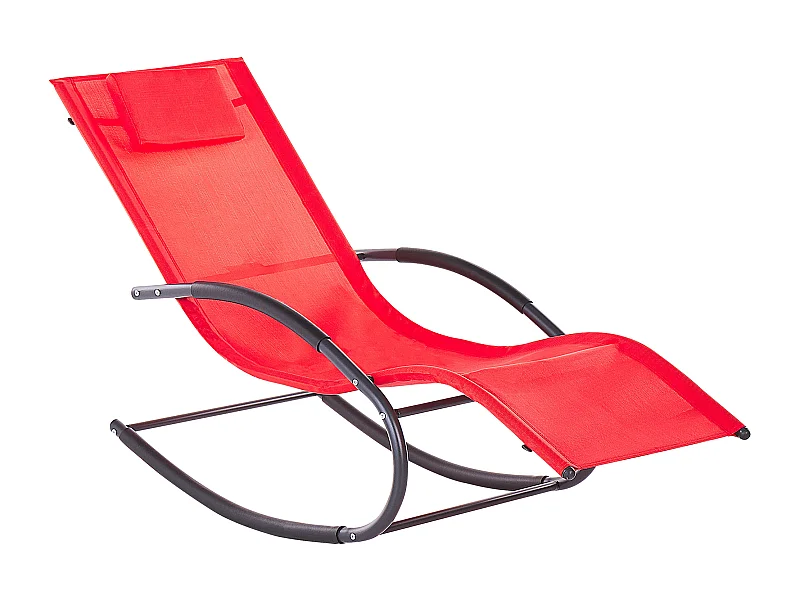 Gartenliege Schaukelliege Liegestuhl Sonnenliege Polyester rot Carano II