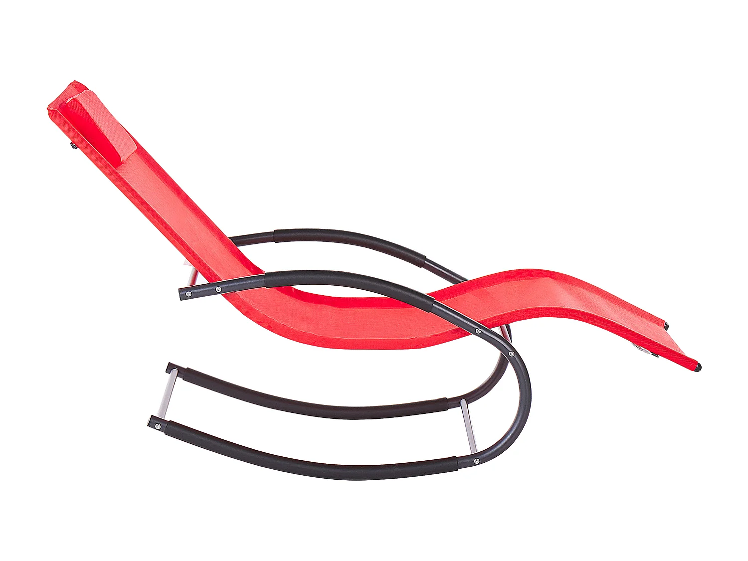 Leżak ogrodowy bujany CARANO II Metal Czerwony