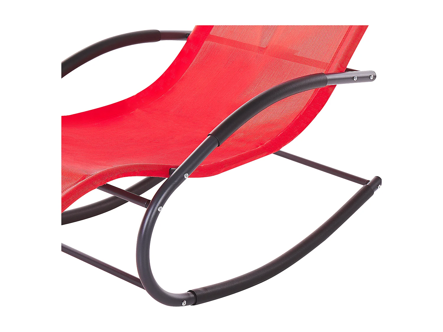 Leżak ogrodowy bujany CARANO II Metal Czerwony