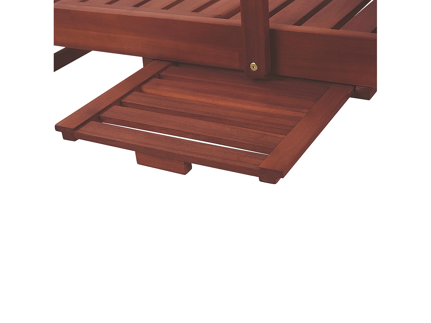 Gartenliege Rollenliege Sonnenliege Akazienholz Auflage in Terracotta Toscana