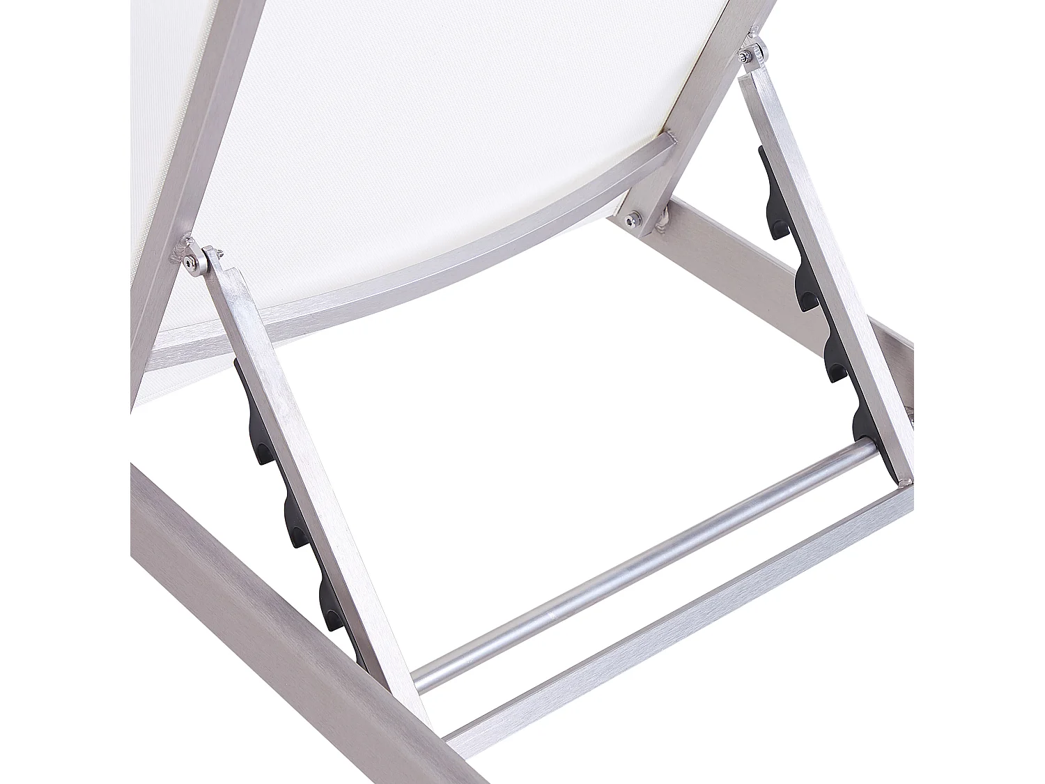 Moderne Gartenliege verstellbare Rückenlehne Textilbespannung /Aluminium weiß Fossato