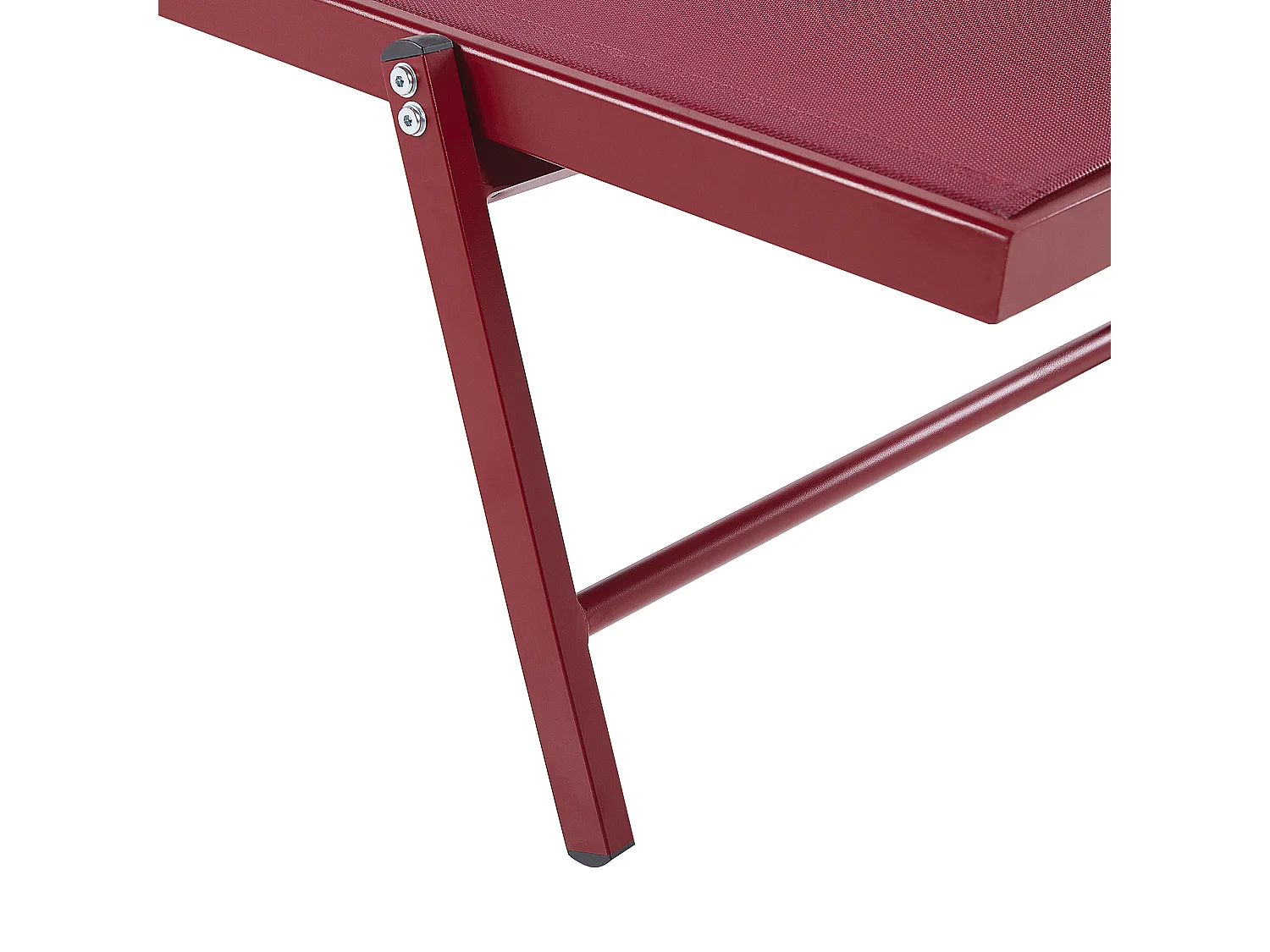 Sonnenliege Gartenliege mit Rollen Aluminium Textilbespannung Rot Portofino