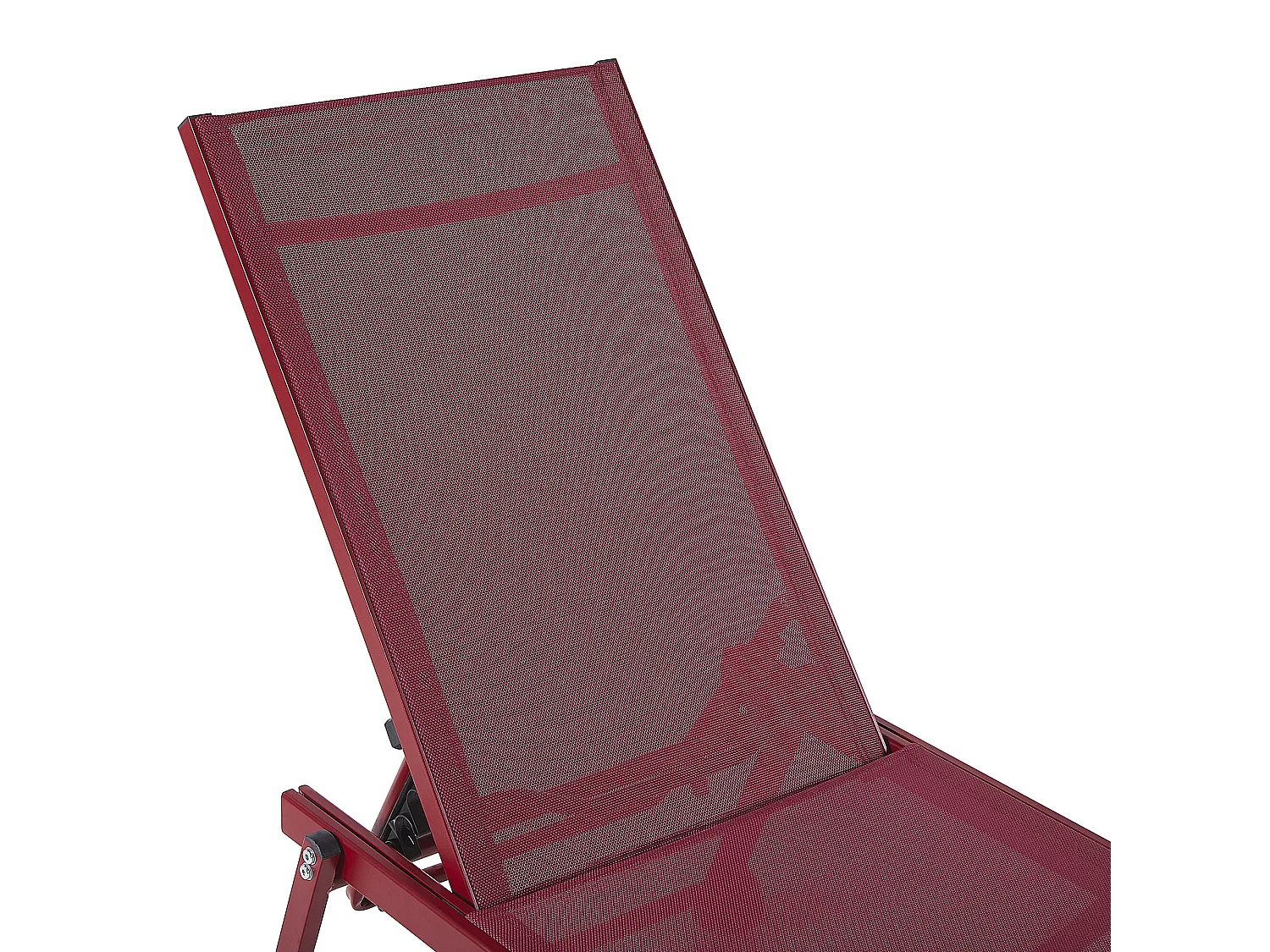 Leżak ogrodowy PORTOFINO Rozkładany Metal Burgundowy