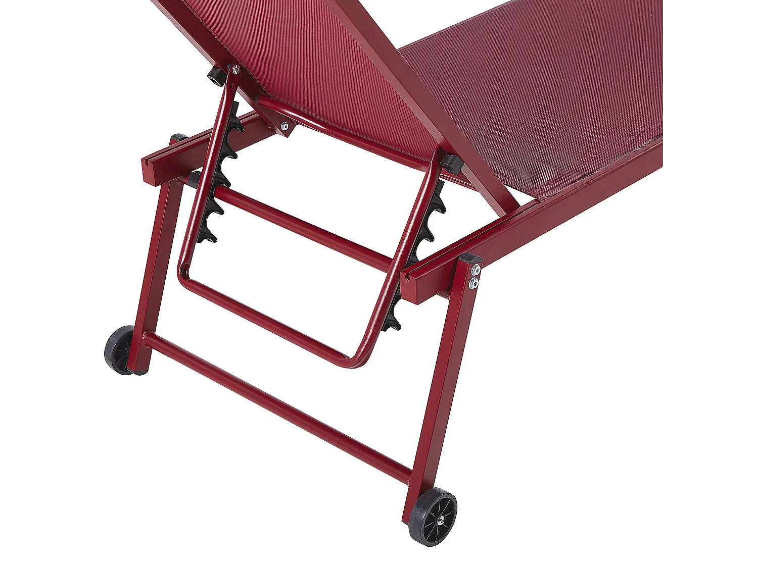 Leżak ogrodowy PORTOFINO Rozkładany Metal Burgundowy