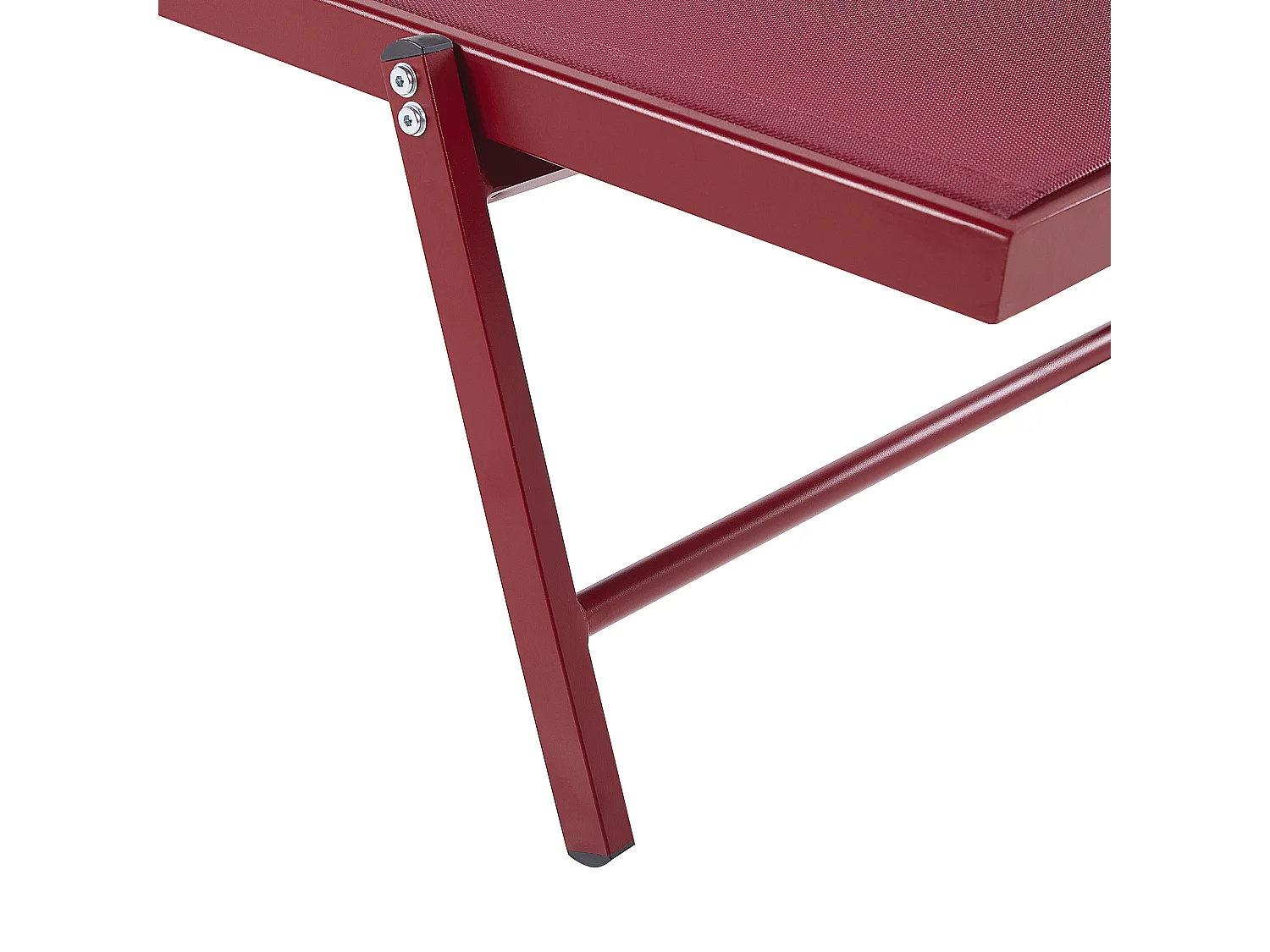 Leżak ogrodowy PORTOFINO Rozkładany Metal Burgundowy