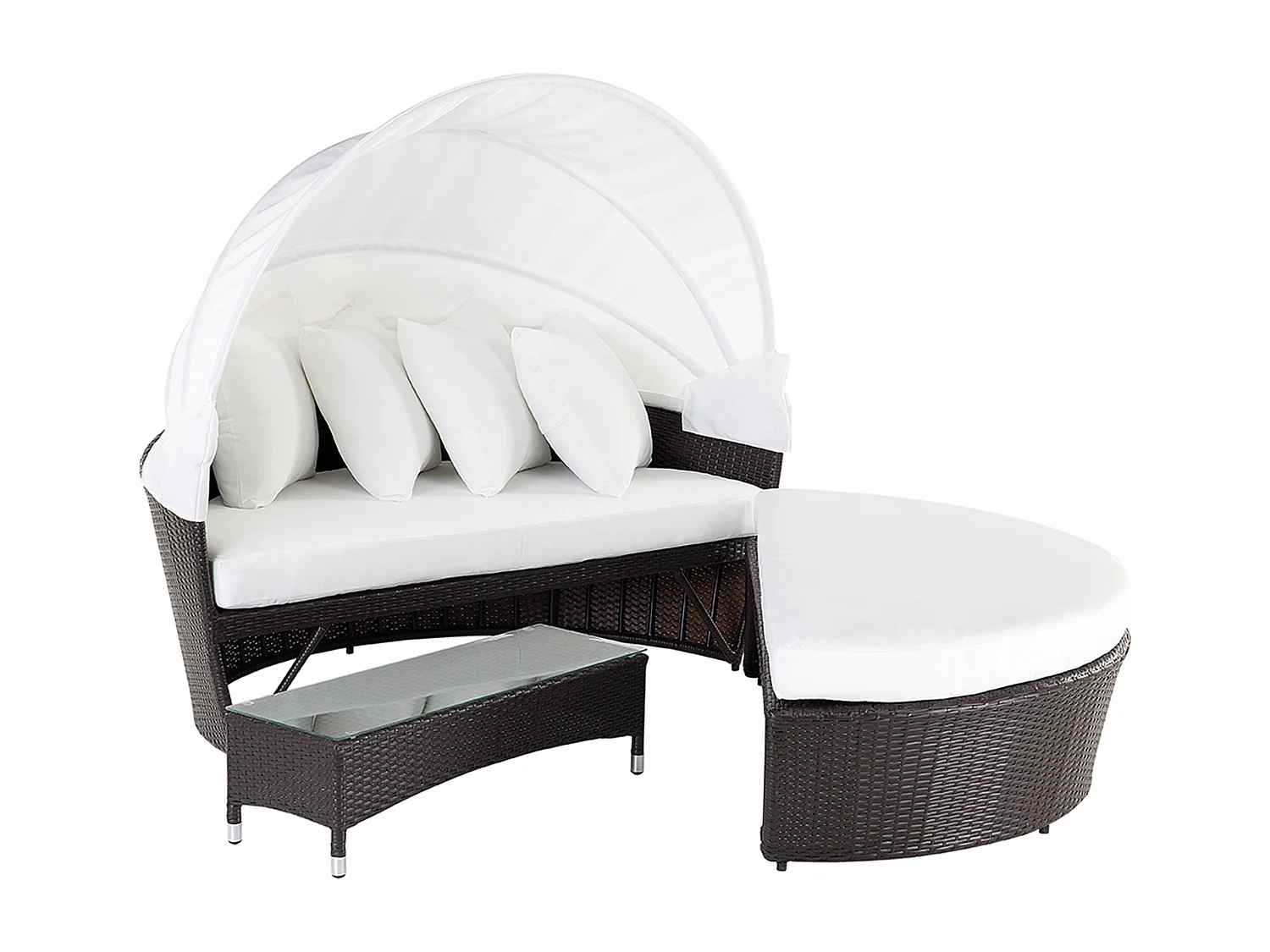 Lit de jardin SYLT LUX Marron foncé