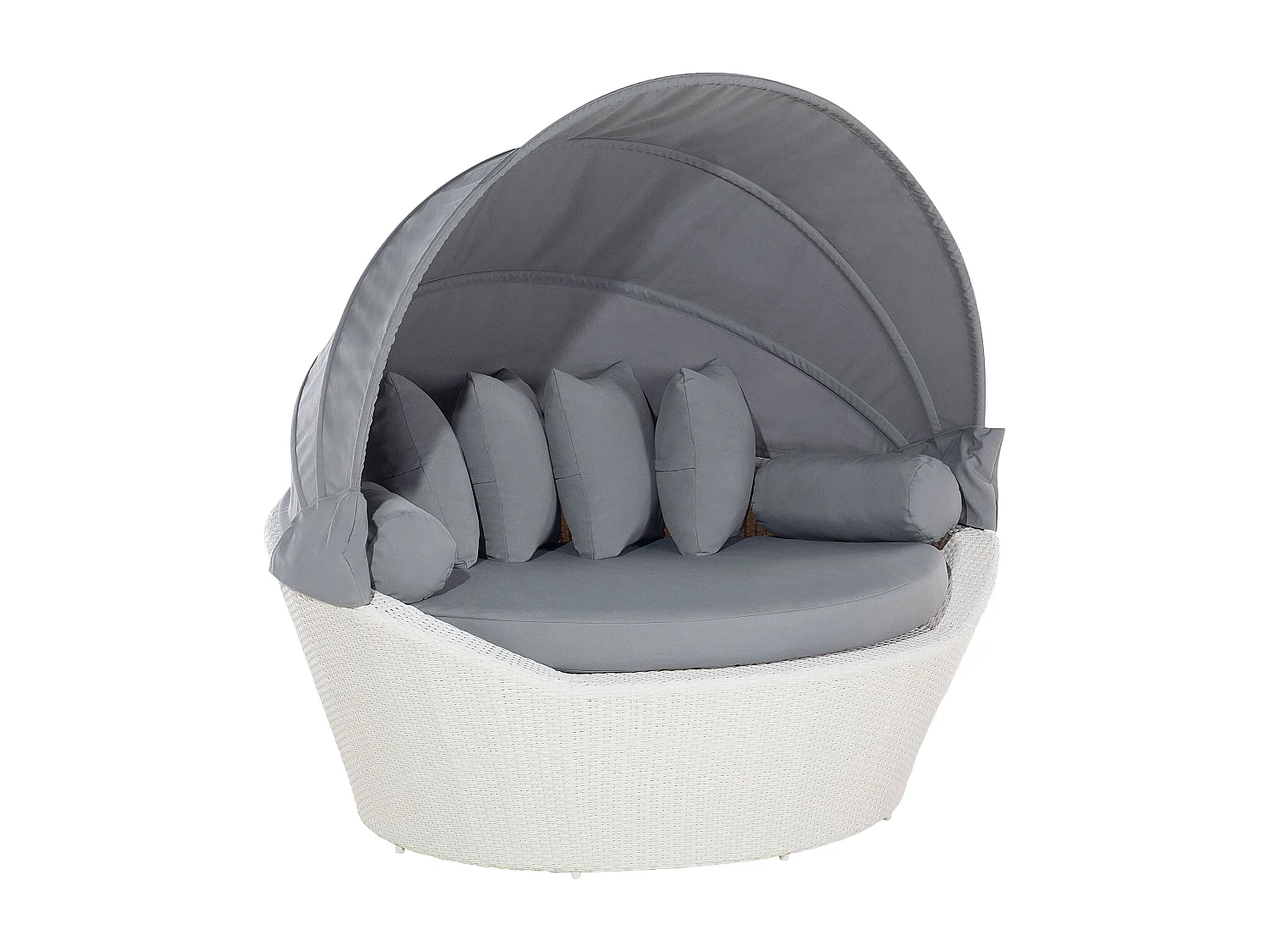 Lit de jardin SYLT Polyrotin Blanc