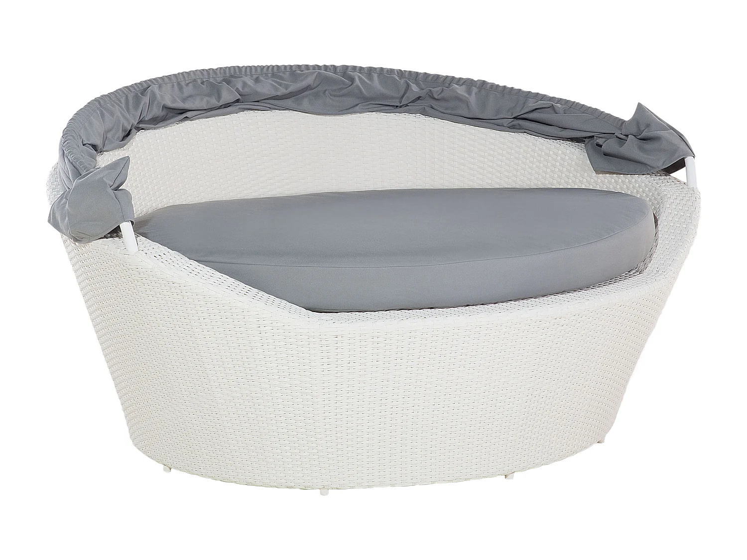 Lit de jardin SYLT Polyrotin Blanc