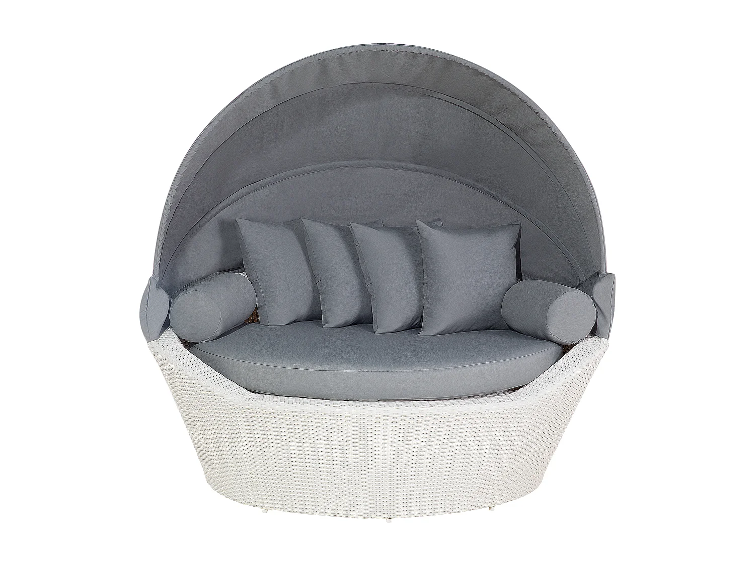 Lit de jardin SYLT Polyrotin Blanc