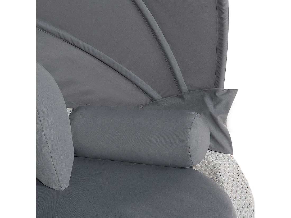 Lit de jardin SYLT Polyrotin Blanc
