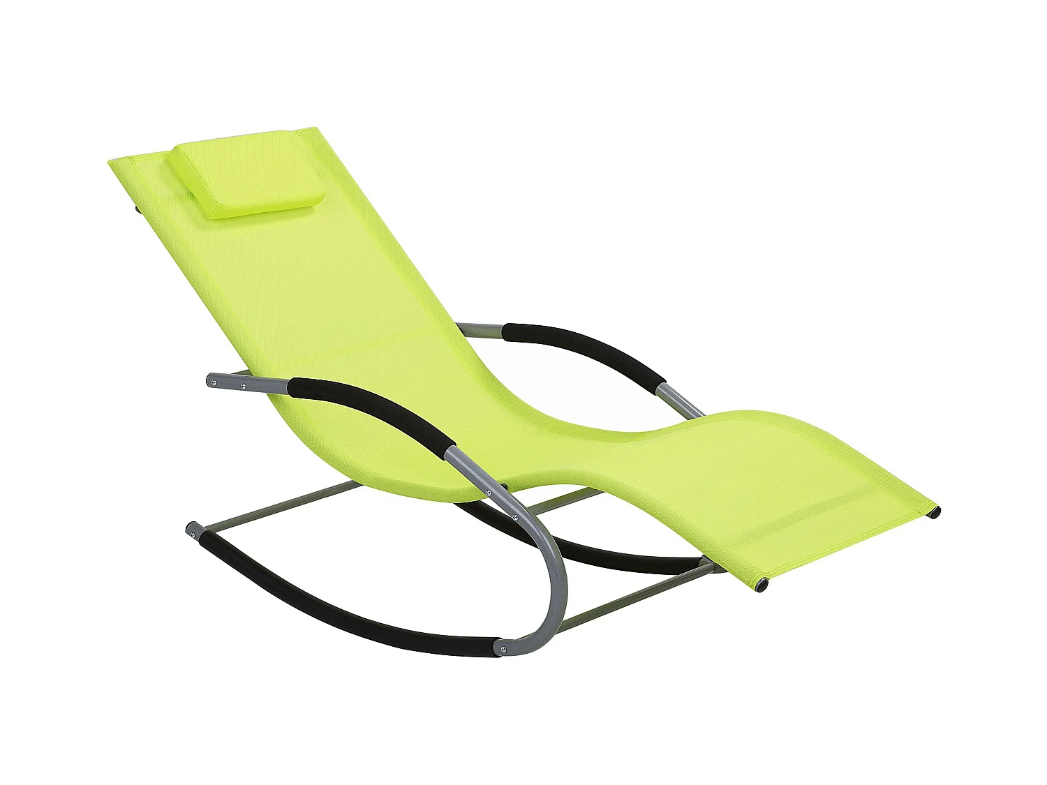 Lettino Prendisole a Dondolo CARANO Metallo Verde lime