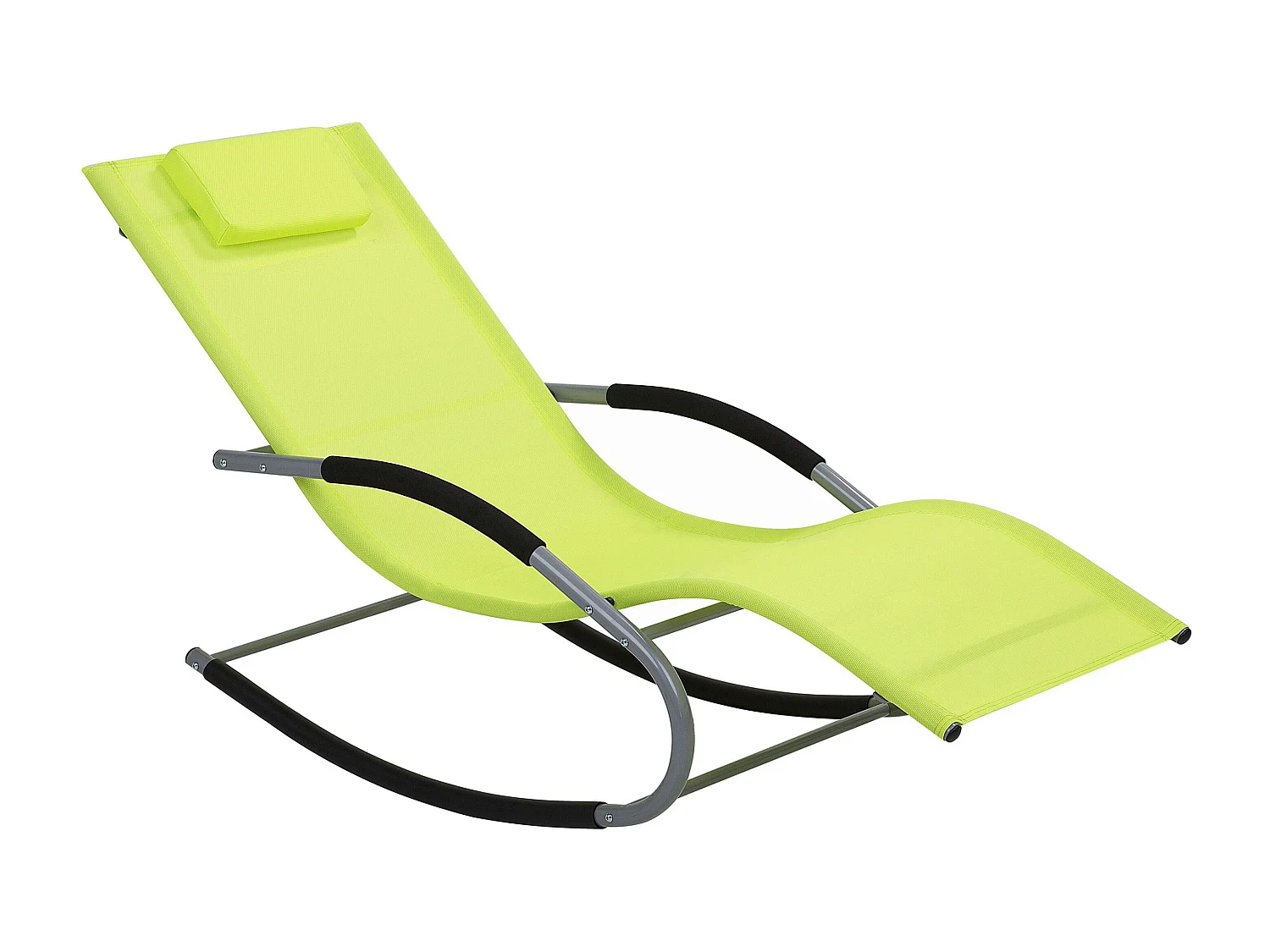 Gartenliege Schaukelliege Liegestuhl Sonnenliege Polyester Limettengrün Carano