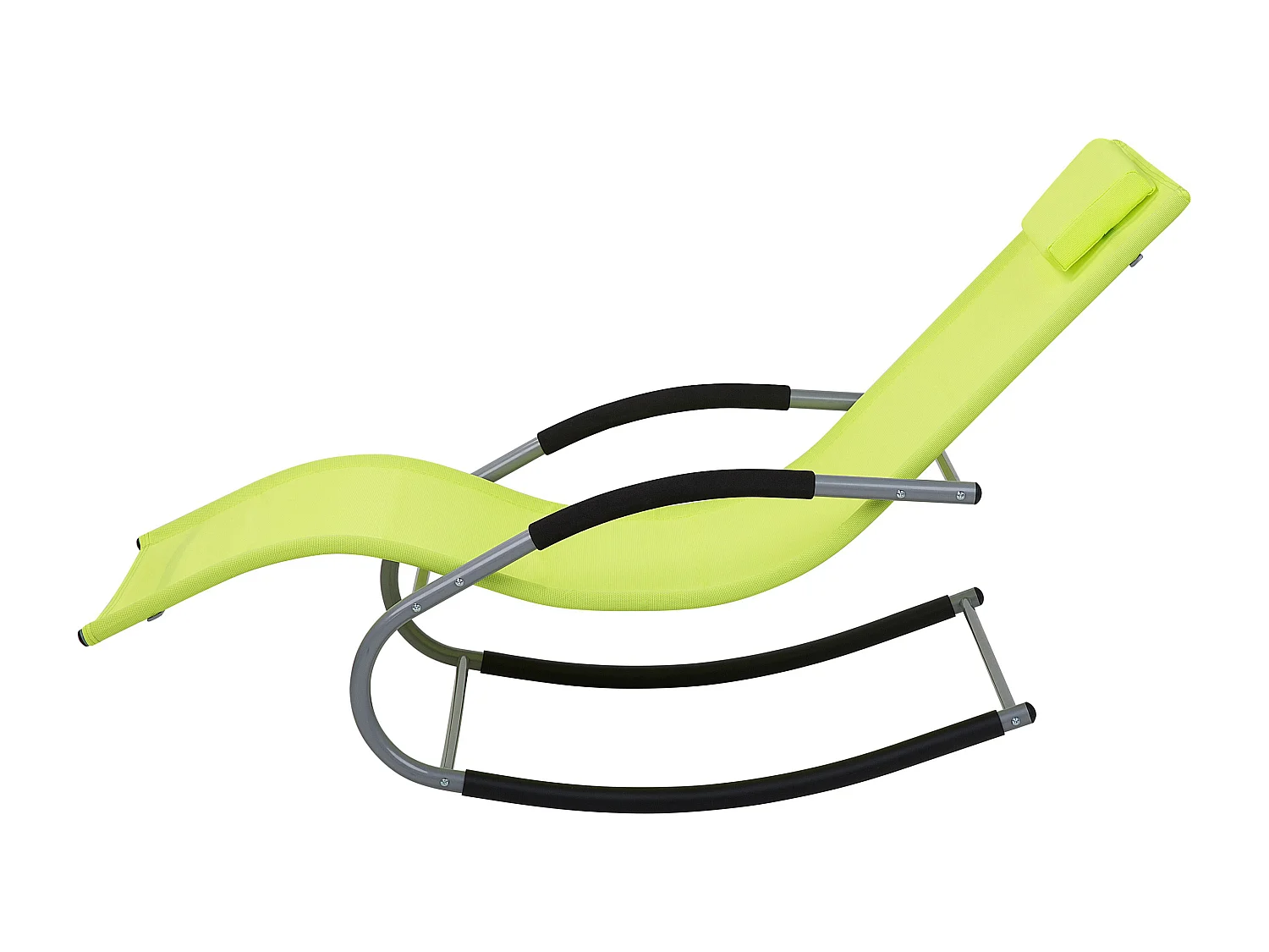 Gartenliege Schaukelliege Liegestuhl Sonnenliege Polyester Limettengrün Carano
