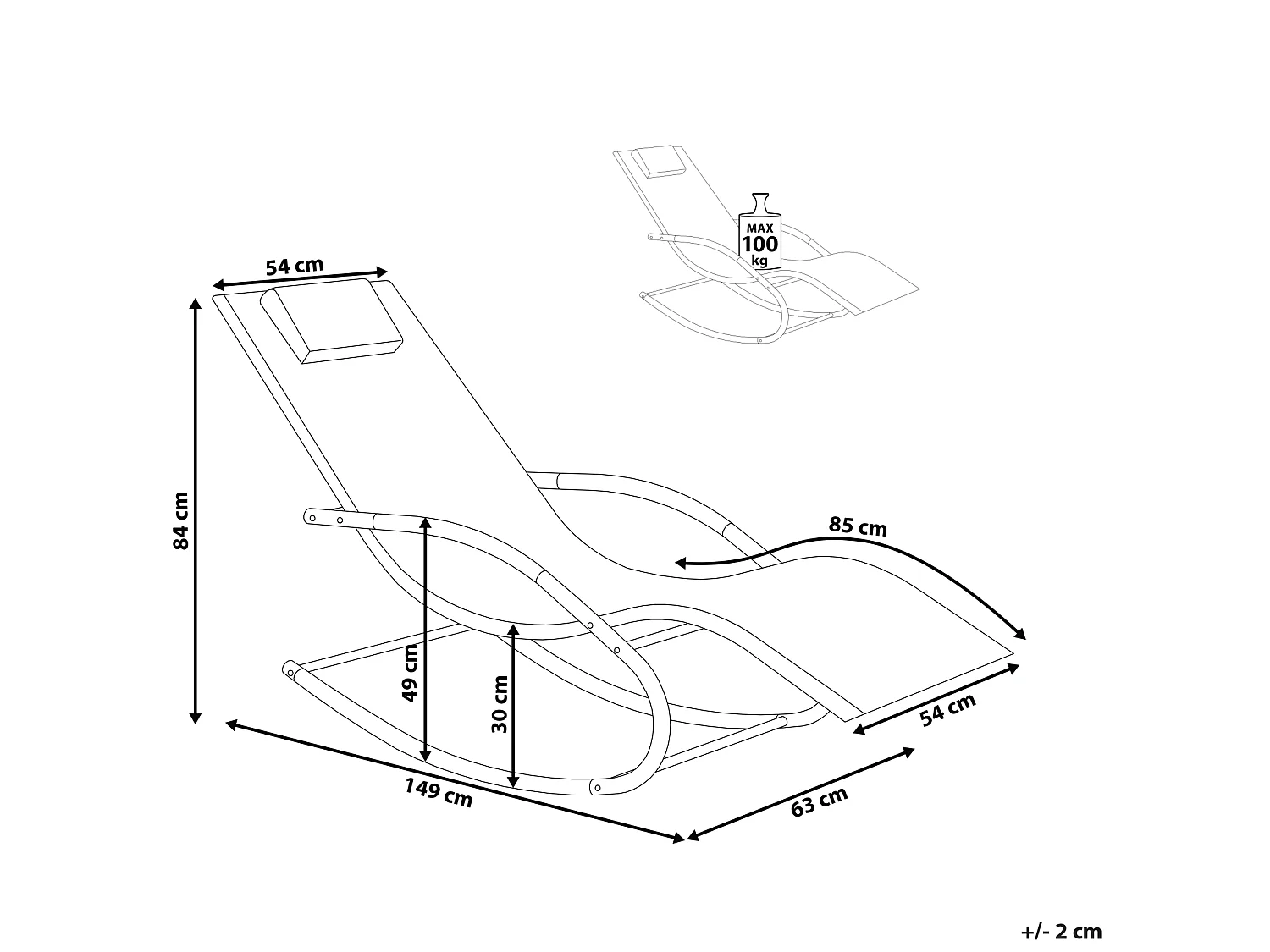 Espreguiçadeira de baloiço CARANO Metal Verde lima