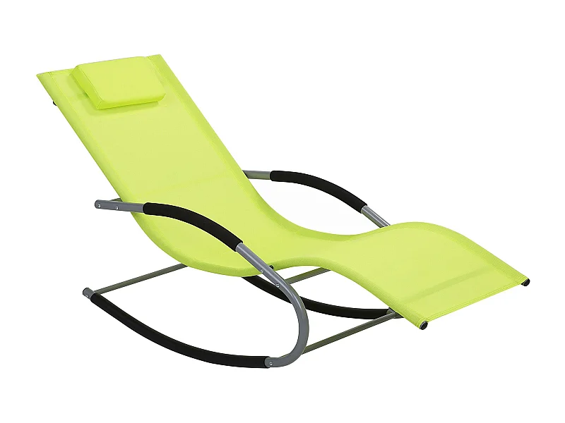 Gartenliege Schaukelliege Liegestuhl Sonnenliege Polyester Limettengrün Carano